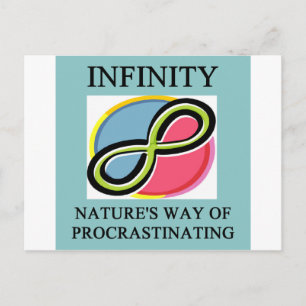 INFINITY math joke Postcard