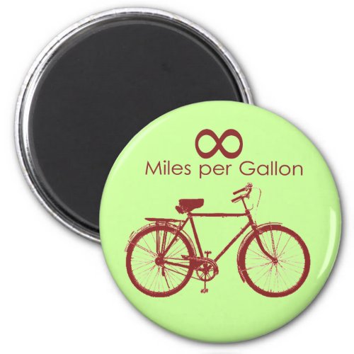 Infinity Miles Per Gallon Bike Magnet