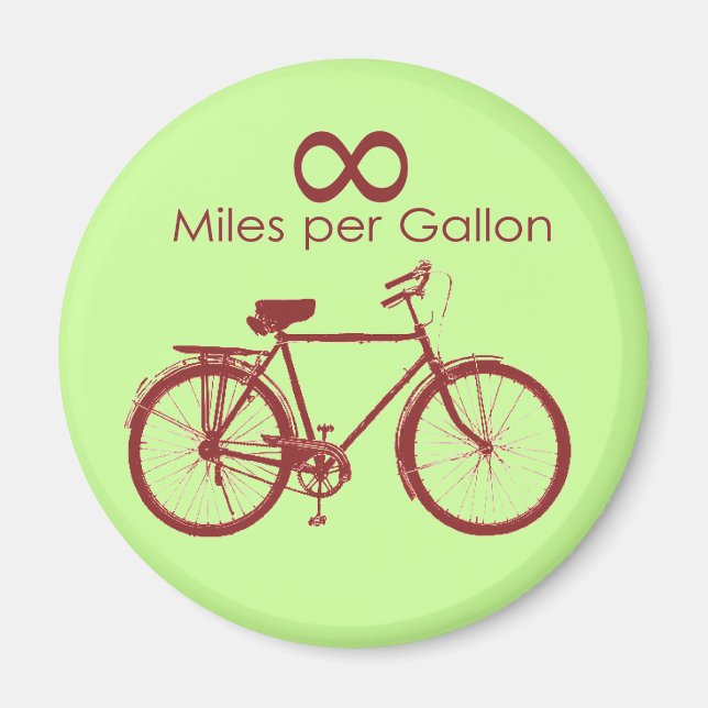 Infinity Miles Per Gallon Bike Magnet (Front)