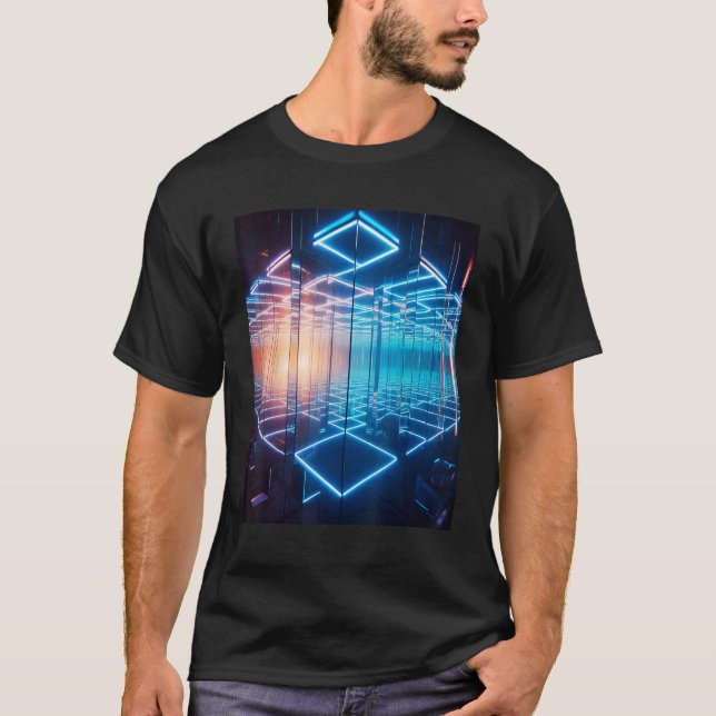 Infinity Mirrors Mesmerizing Art Depth Mirror T-Shirt (Front)