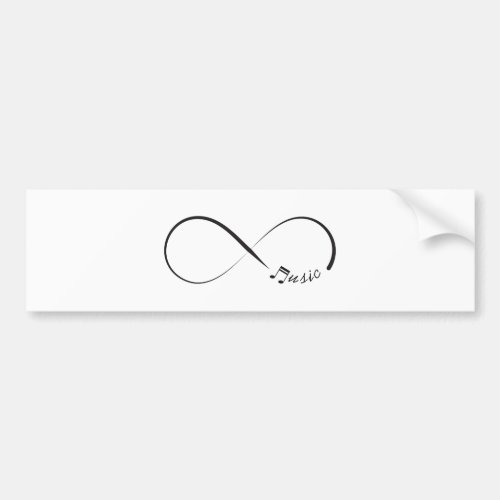 Infinity music symbol bumper sticker