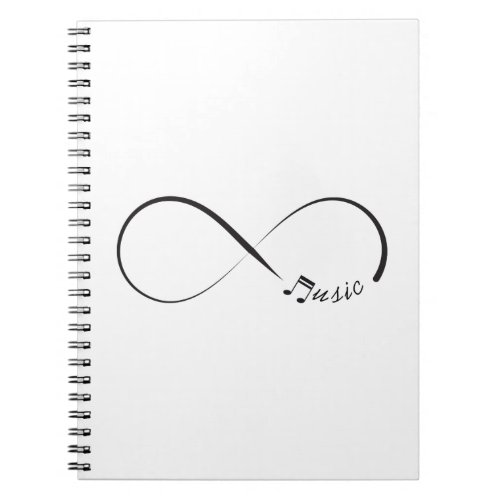 Infinity music symbol notebook