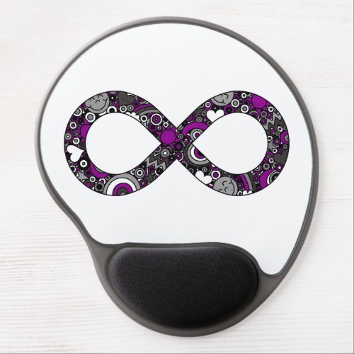 Infinity Neurodiverse Doodle Ace Asexual Pride Gel Mouse Pad