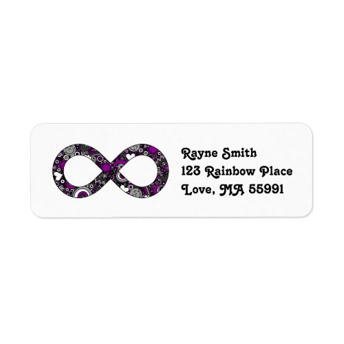 Infinity Neurodiverse Doodle Ace Asexual Pride Label