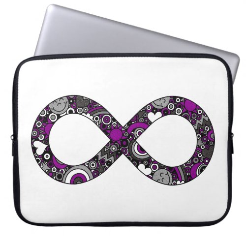 Infinity Neurodiverse Doodle Ace Asexual Pride Laptop Sleeve