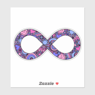 Infinity Neurodiverse Doodle Omnisexual Pride Flag Sticker