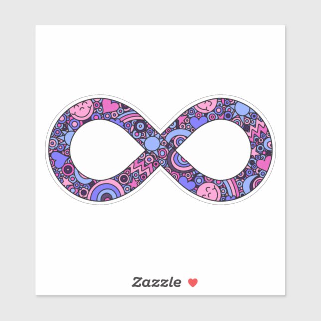 Infinity Neurodiverse Doodle Omnisexual Pride Flag Sticker (Sheet)