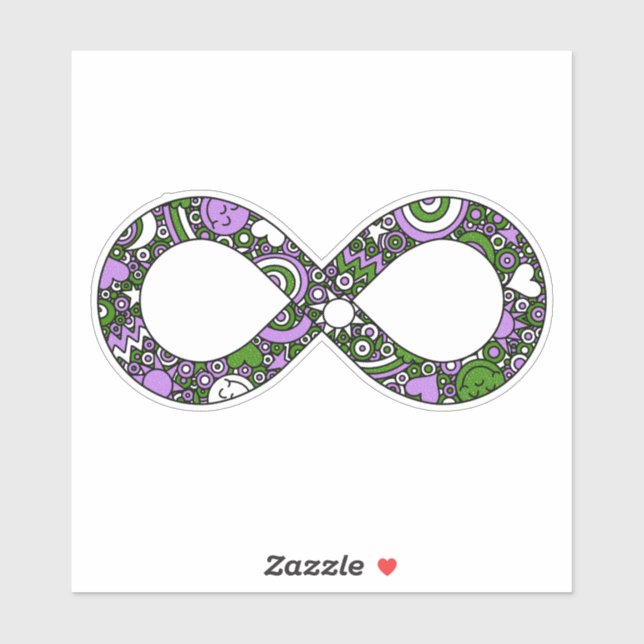 Infinity Neurodiverse Genderqueer Pride Flag Sticker (Sheet)