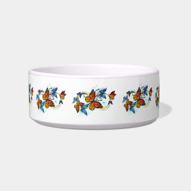 Infinity of Monarch Butterflies Bowl (Front)