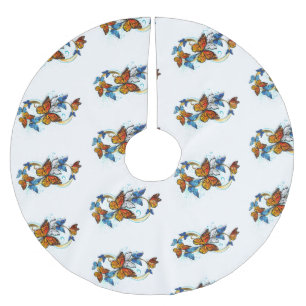 Infinity of Monarch Butterflies Brushed Polyester Tree Skirt