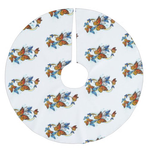 Infinity of Monarch Butterflies Brushed Polyester Tree Skirt