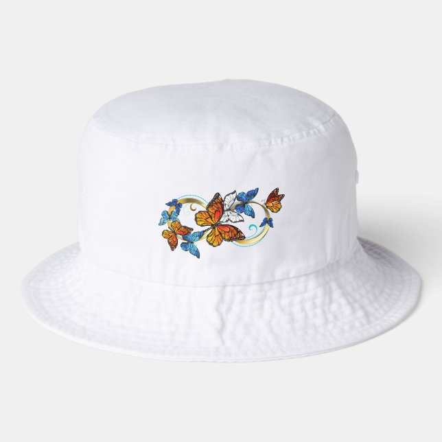 Infinity of Monarch Butterflies Bucket Hat (Front)