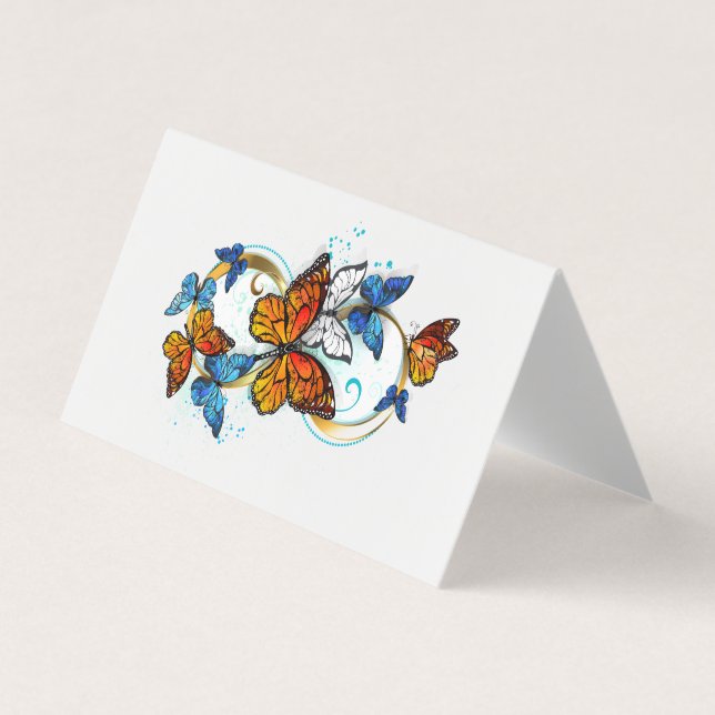 Infinity of Monarch Butterflies Business Card (Front)