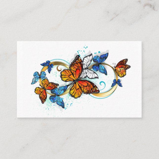 Infinity of Monarch Butterflies Business Card (Front)