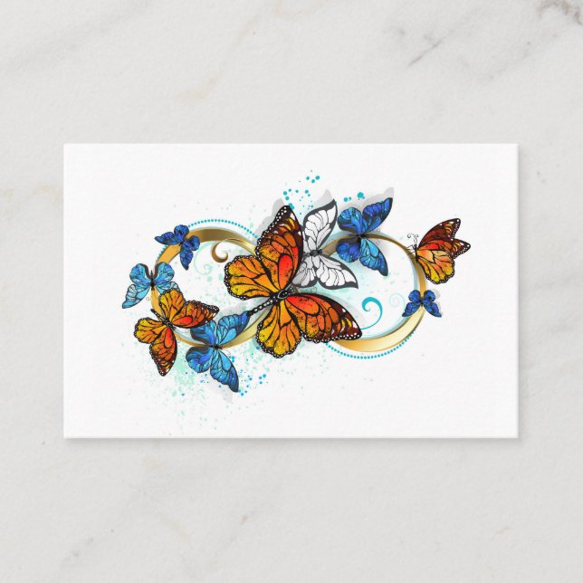 Infinity of Monarch Butterflies Business Card (Front)