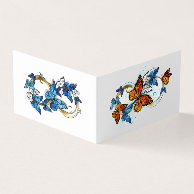 Infinity of Monarch Butterflies Business Card (Outside)