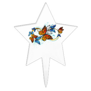Infinity of Monarch Butterflies Cake Topper