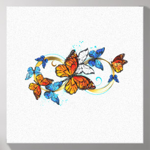 Infinity of Monarch Butterflies Canvas Photo Tile