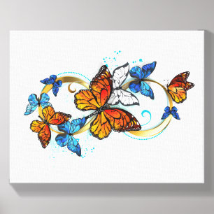 Infinity of Monarch Butterflies Canvas Photo Tile