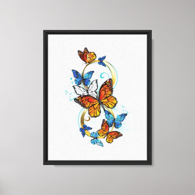 Infinity of Monarch Butterflies Canvas Print (Front)