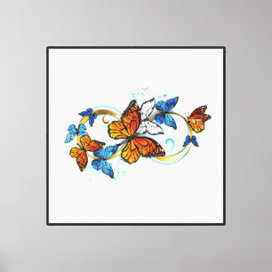Infinity of Monarch Butterflies Canvas Print