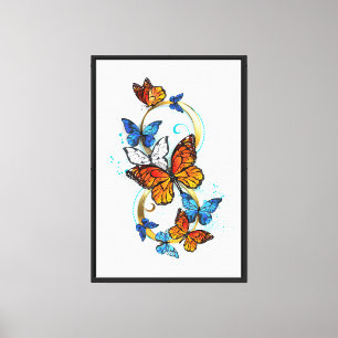 Infinity of Monarch Butterflies Canvas Print