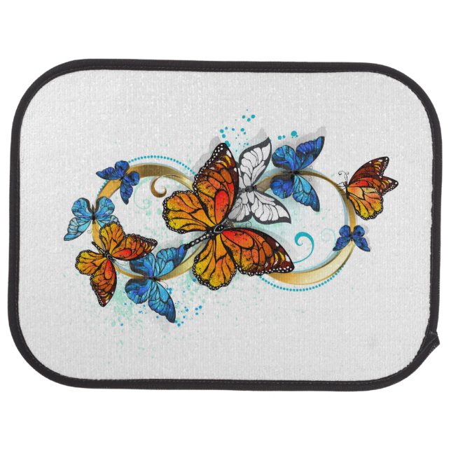 Infinity of Monarch Butterflies Car Floor Mat (Rear)