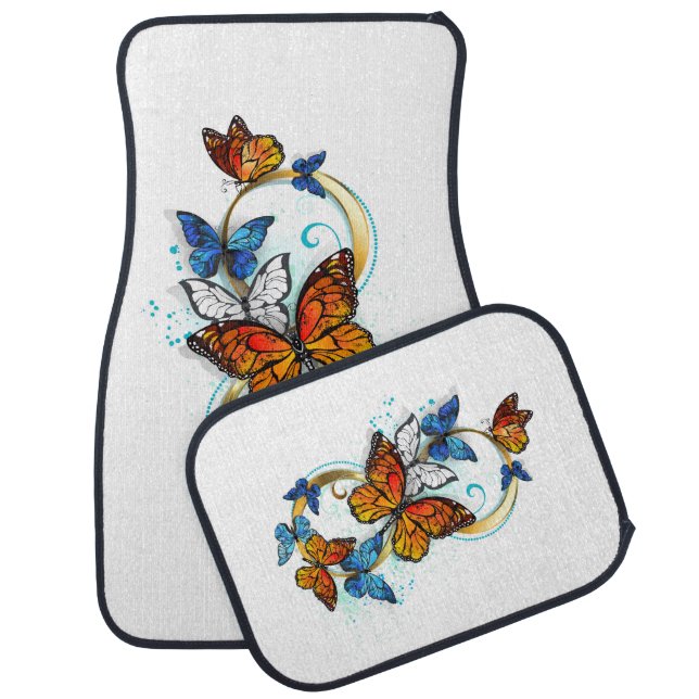 Infinity of Monarch Butterflies Car Floor Mat (Set)