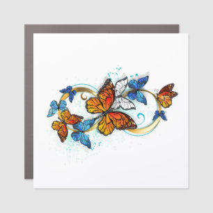 Infinity of Monarch Butterflies Car Magnet