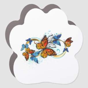 Infinity of Monarch Butterflies Car Magnet