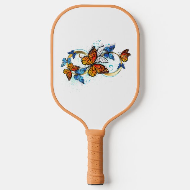 Infinity of Monarch Butterflies Carbon Fiber Pickleball Paddle (Front)