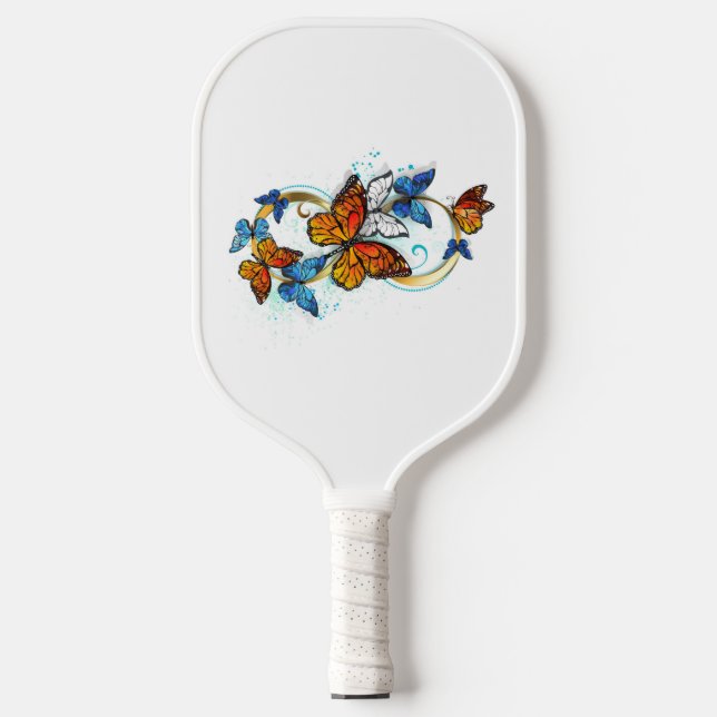 Infinity of Monarch Butterflies Carbon Fiber Pickleball Paddle (Front)