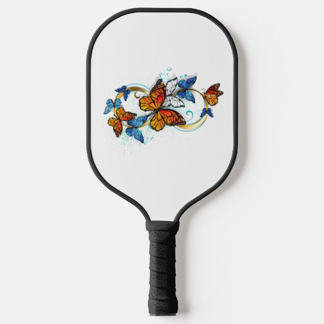 Infinity of Monarch Butterflies Carbon Fiber Pickleball Paddle (Front)