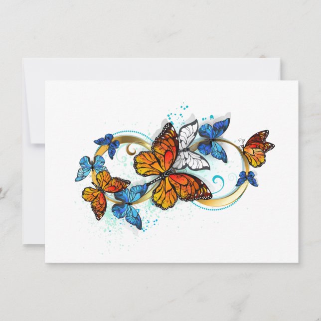 Infinity of Monarch Butterflies Card (Front)