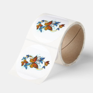Infinity of Monarch Butterflies Classic Round Sticker