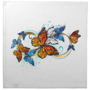 Infinity of Monarch Butterflies Cloth Napkin