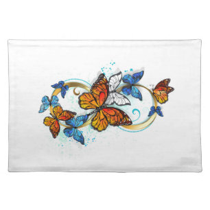 Infinity of Monarch Butterflies Cloth Placemat
