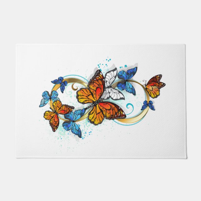 Infinity of Monarch Butterflies Doormat (Front)