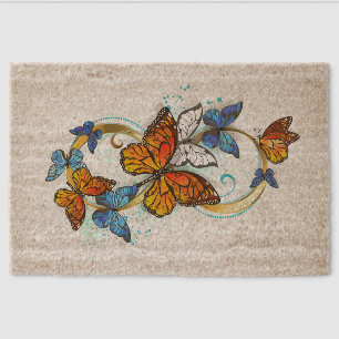 Infinity of Monarch Butterflies Fiber Doormat
