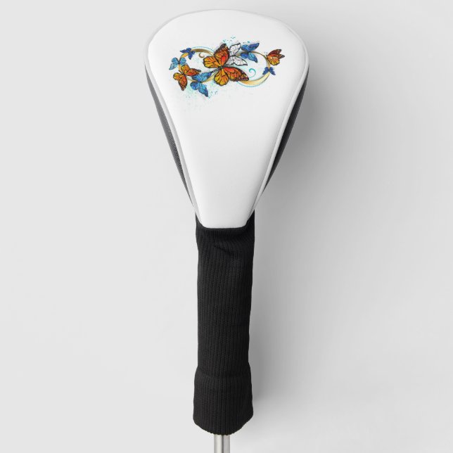 Infinity of Monarch Butterflies Golf Head Cover (Front)