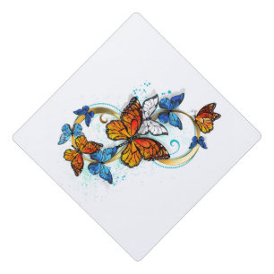 Infinity of Monarch Butterflies Graduation Cap Topper