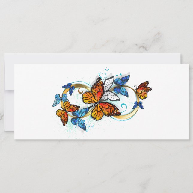 Infinity of Monarch Butterflies Holiday Card (Front)