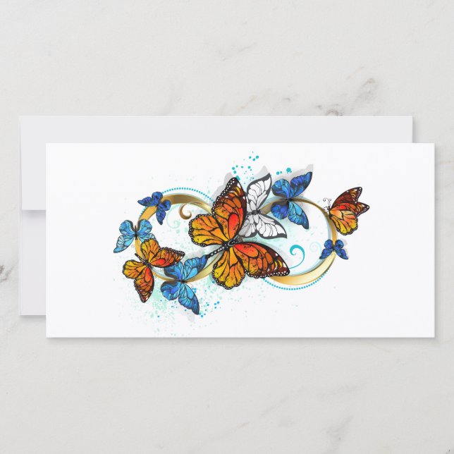 Infinity of Monarch Butterflies Holiday Card (Front)