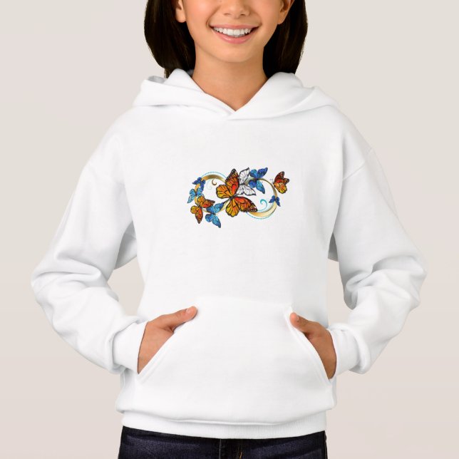 Infinity of Monarch Butterflies Hoodie (Front)