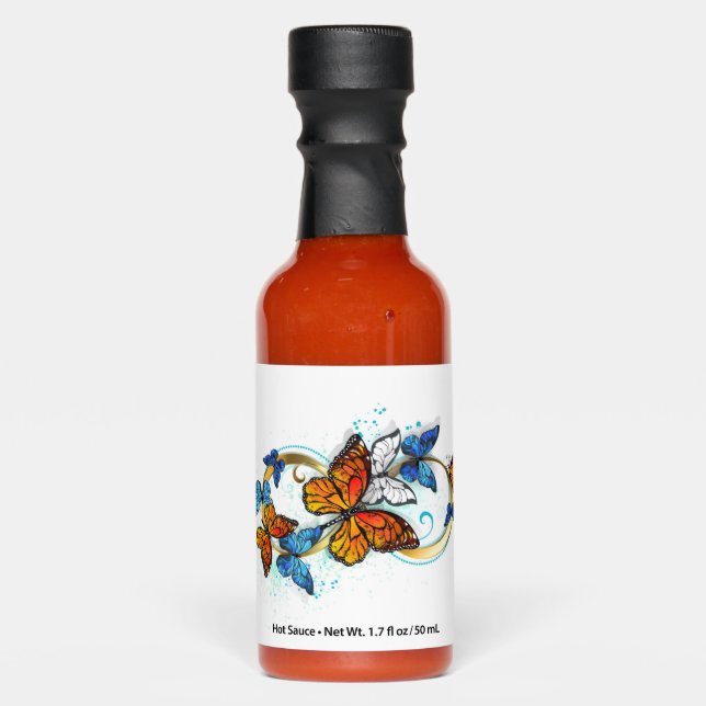 Infinity of Monarch Butterflies Hot Sauces (Front)