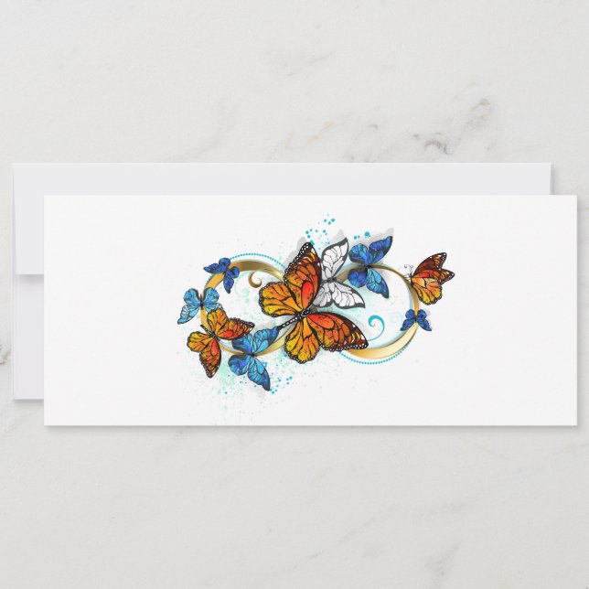 Infinity of Monarch Butterflies Invitation (Front)