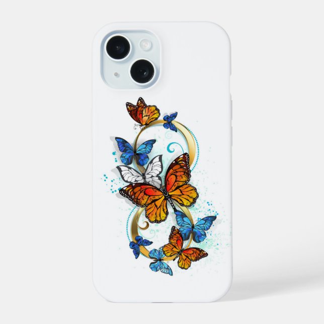 Infinity of Monarch Butterflies Iphone Case (Back)