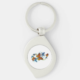 Infinity of Monarch Butterflies Keychain