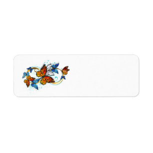 Infinity of Monarch Butterflies Label