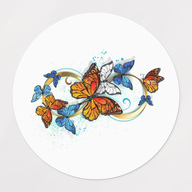 Infinity of Monarch Butterflies Labels (Design 1)